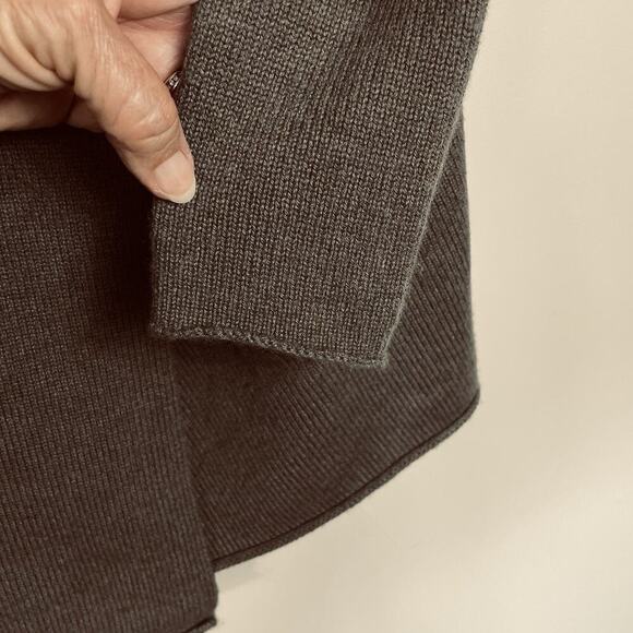 360 Cashmere Sweater Size XS Cocoa Brown Jordana Cowl Neck Wrap Lagenlook Boho - Picture 7 of 11